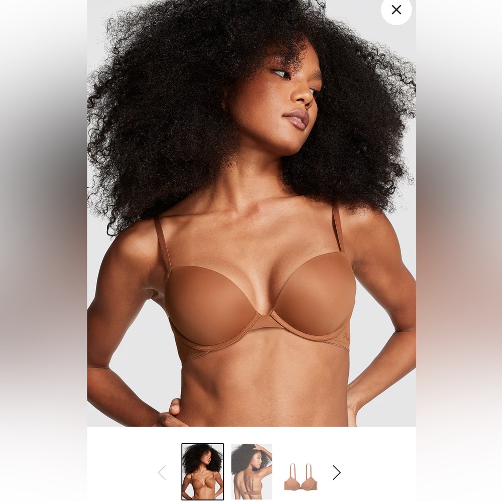 VS Pink Wear Everywhere Super Push-up Bra - Caramel
